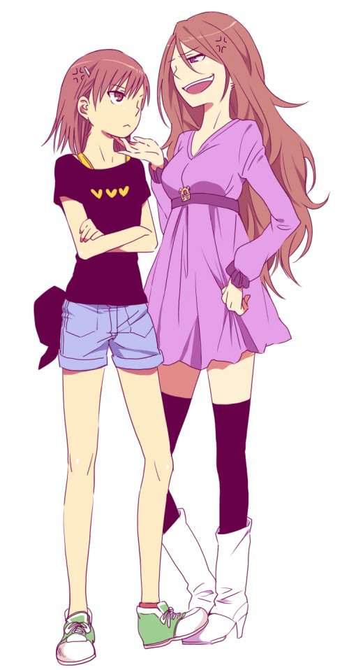 misaka mikoto and mugino shizuri (toaru majutsu no index and 2 more) drawn by kamekoya_sato