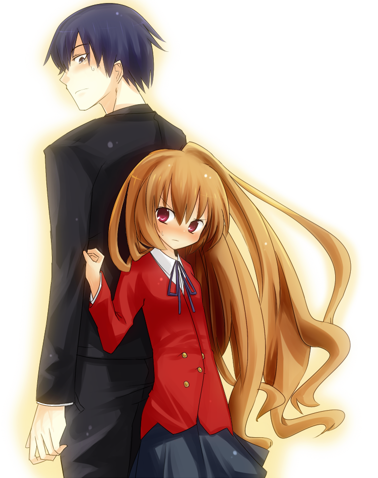 aisaka taiga and takasu ryuuji (toradora!) drawn by shuna_(artist)