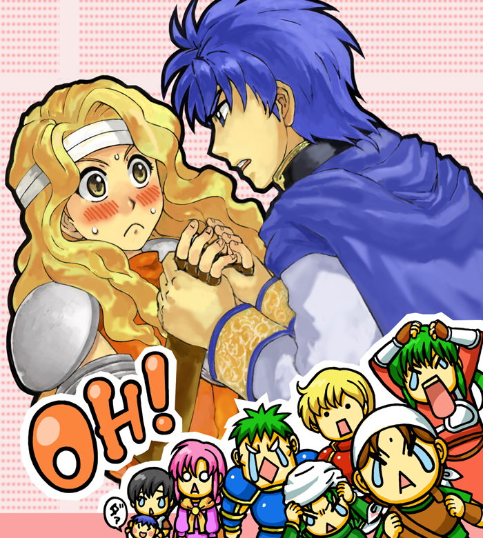 seliph, sigurd, brigid, ethlyn, shannan, and 5 more (fire emblem and 1 more) drawn by maruchi_(zens24)