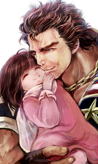 asuka and ein (hokuto no ken) drawn by jobo_(isi88)