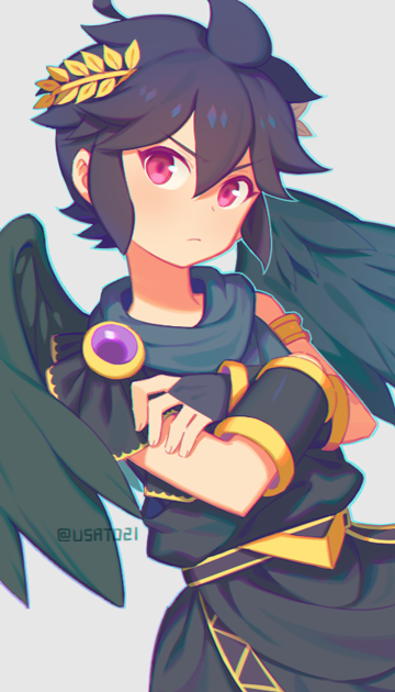 dark pit (kid icarus and 1 more) drawn by wusagi2