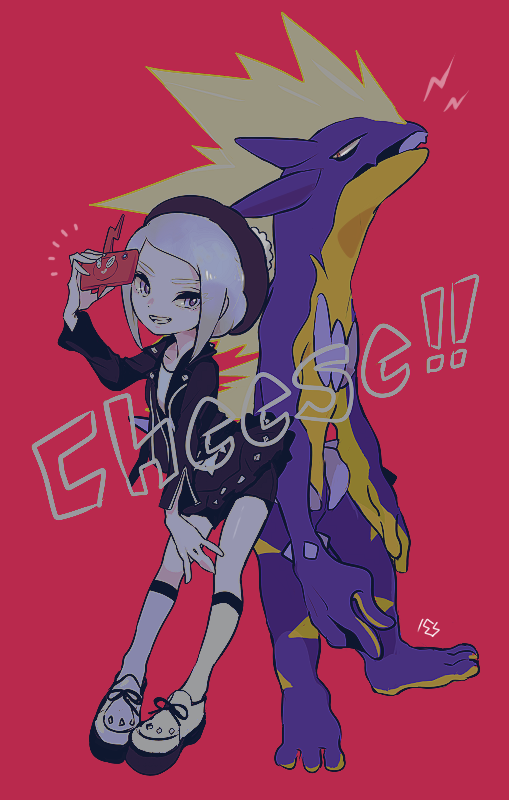 gloria, rotom, rotom phone, and toxtricity (pokemon and 1 more) drawn by imaikuy0