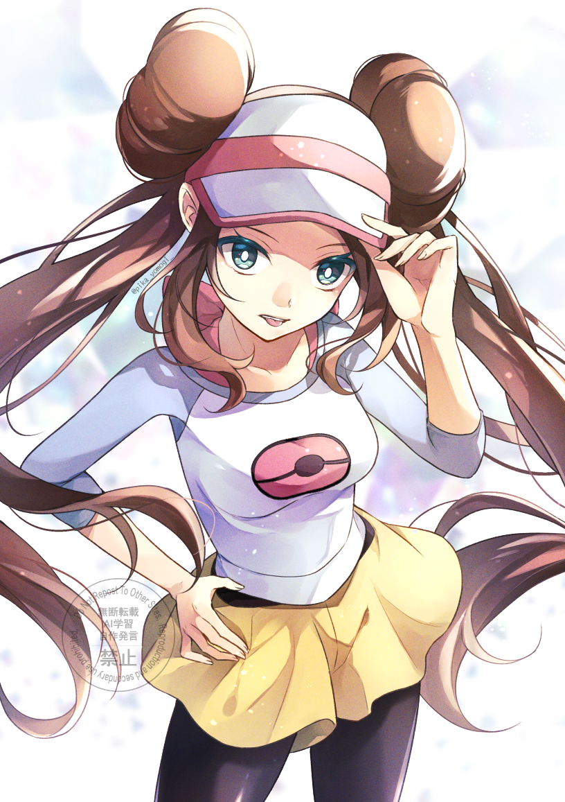 rosa (pokemon and 1 more) drawn by yomogi_(black-elf)