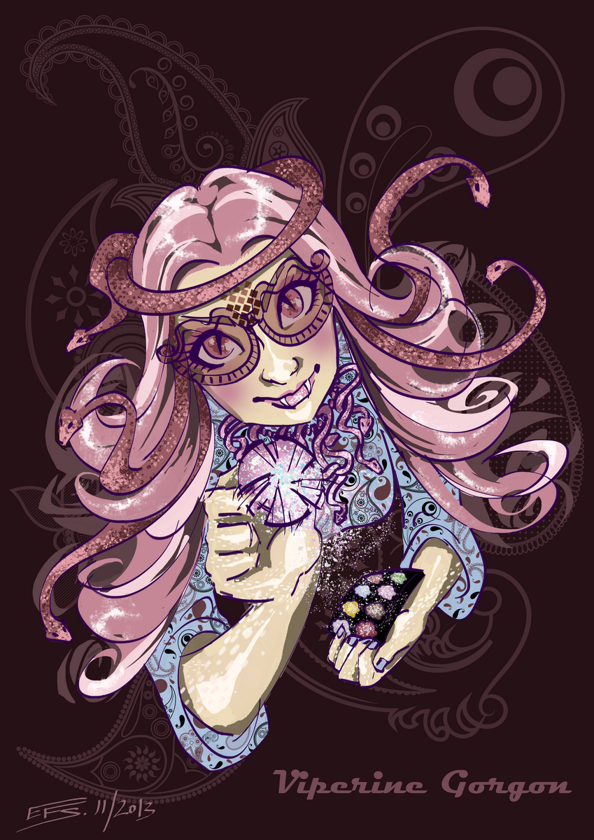 viperine gorgon (monster high) drawn by elisafs