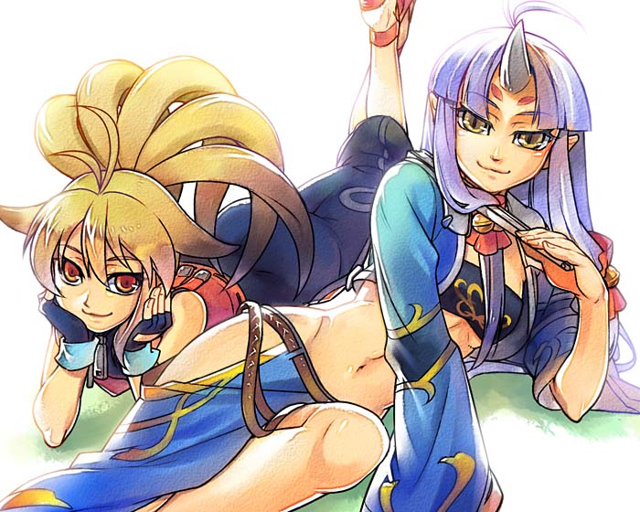 xiaomu and suzuka hime (super robot wars and 2 more) drawn by hpa_(foolish_factory)