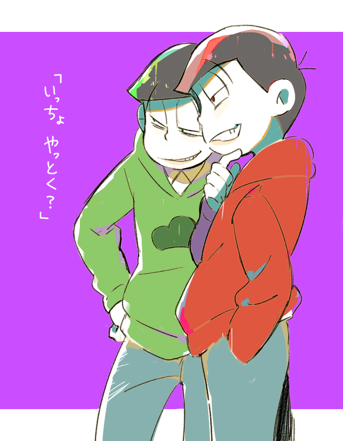 matsuno osomatsu and matsuno choromatsu (osomatsu and 1 more) drawn by mitsu_yomogi