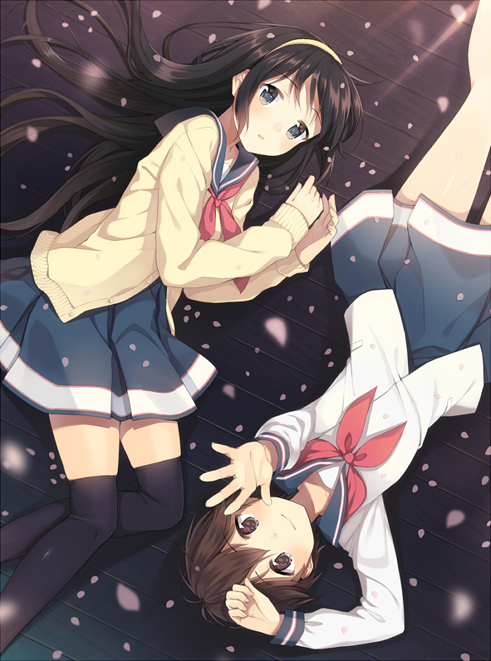 harukawa kahori and suzuura natsuki (nerawareta gakuen) drawn by kurasawa_moko