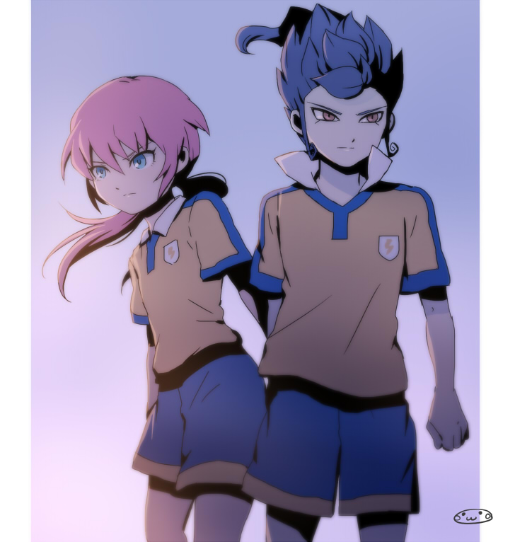 kirino ranmaru and tsurugi kyousuke (inazuma eleven and 1 more) drawn by mizuhara_aki