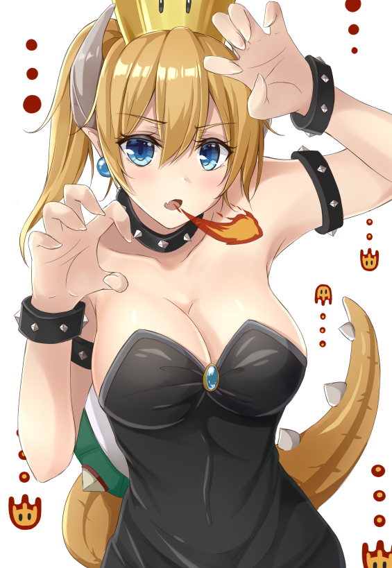 bowsette (mario and 1 more) drawn by sakuramochi_usa