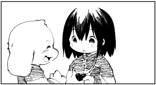 chara and asriel dreemurr (undertale) drawn by koishi_chikasa