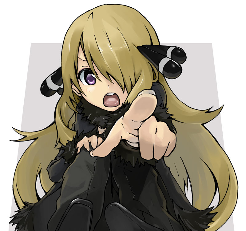 cynthia (pokemon and 1 more) drawn by makusu