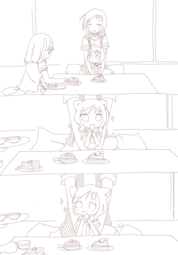 takei hisa and fukuji mihoko (saki) drawn by fud