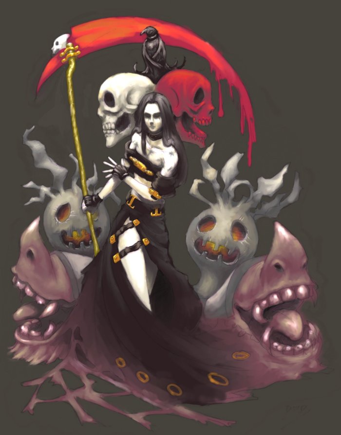 testament (guilty gear) drawn by leblackdragon