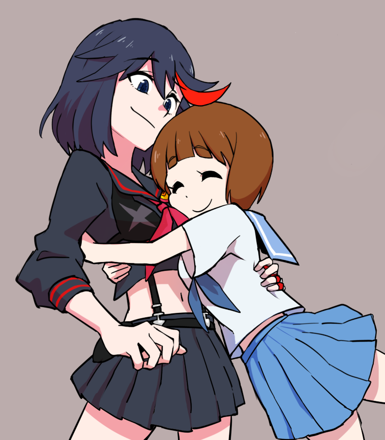 matoi ryuuko, senketsu, and mankanshoku mako (kill la kill) drawn by hoyon