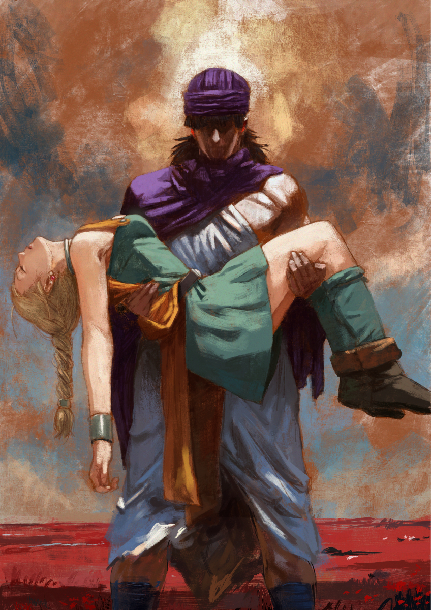 bianca and hero (dragon quest and 1 more) drawn by itou_satoshi