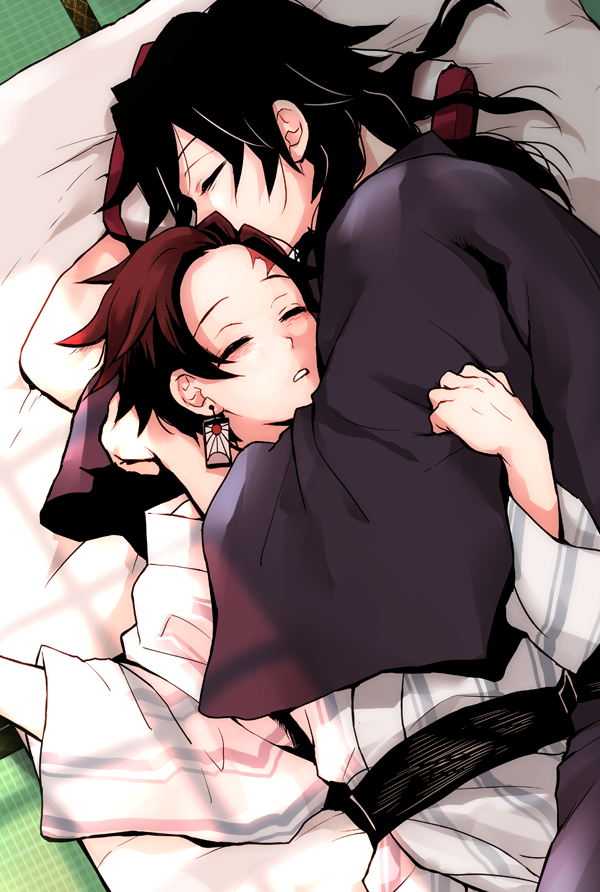 kamado tanjirou and tomioka giyuu (kimetsu no yaiba) drawn by sinba_(ying-hua)