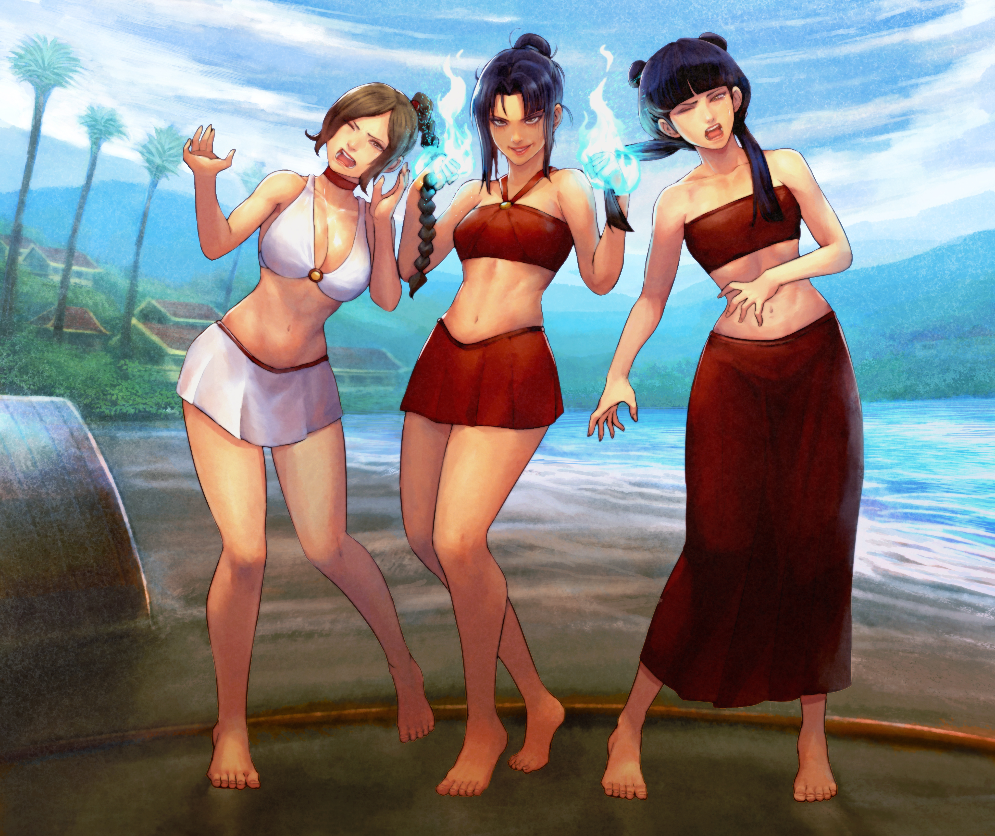 azula, ty lee, and mai (avatar legends and 1 more) drawn by cirenk |  Danbooru