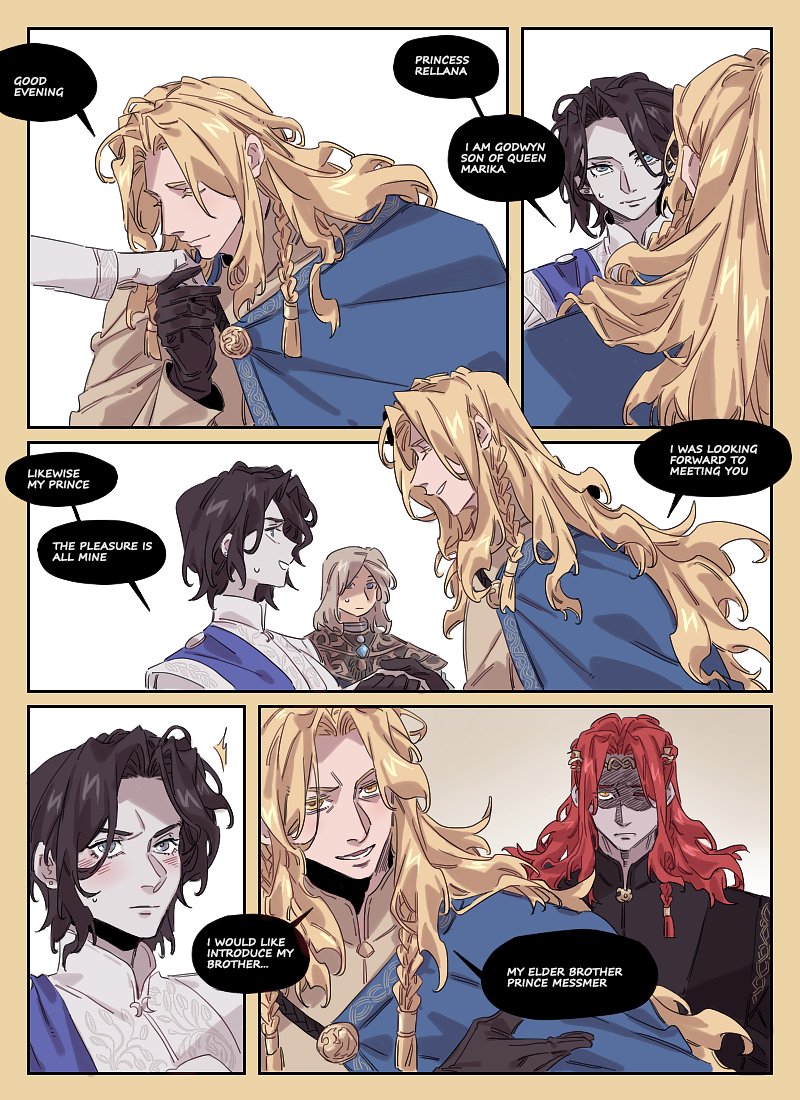 messmer the impaler, rellana twin moon knight, godwyn the golden, and moonrithyll carian knight (elden ring and 1 more) drawn by nozakikotaro4