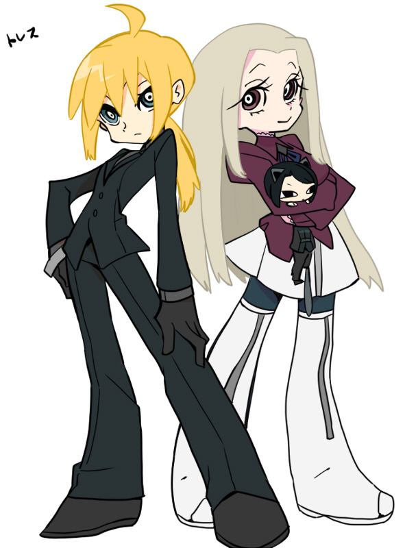 artoria pendragon, saber, irisviel von einzbern, and hisau maiya (fate and 2 more) drawn by jirafu