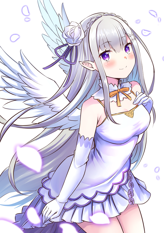 emilia (re:zero kara hajimeru isekai seikatsu) drawn by s_(hdru2332)