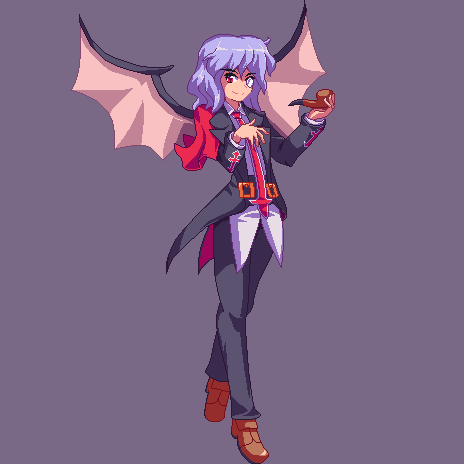 remilia scarlet and slayer (touhou and 1 more) drawn by potemki11