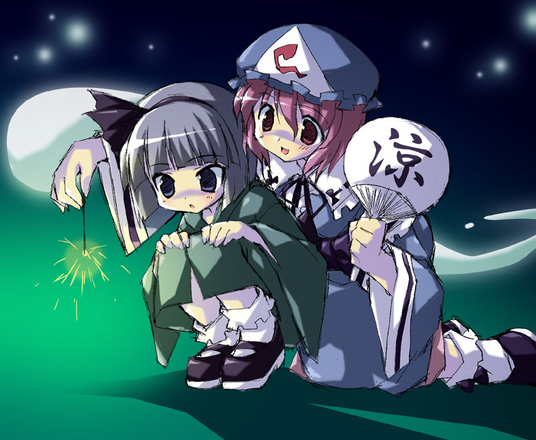 konpaku youmu and saigyouji yuyuko (touhou) drawn by petenshi_(dr._vermilion)