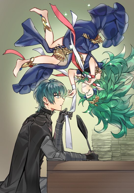 male byleth and sothis (fire emblem and 1 more) drawn by burbur_fe