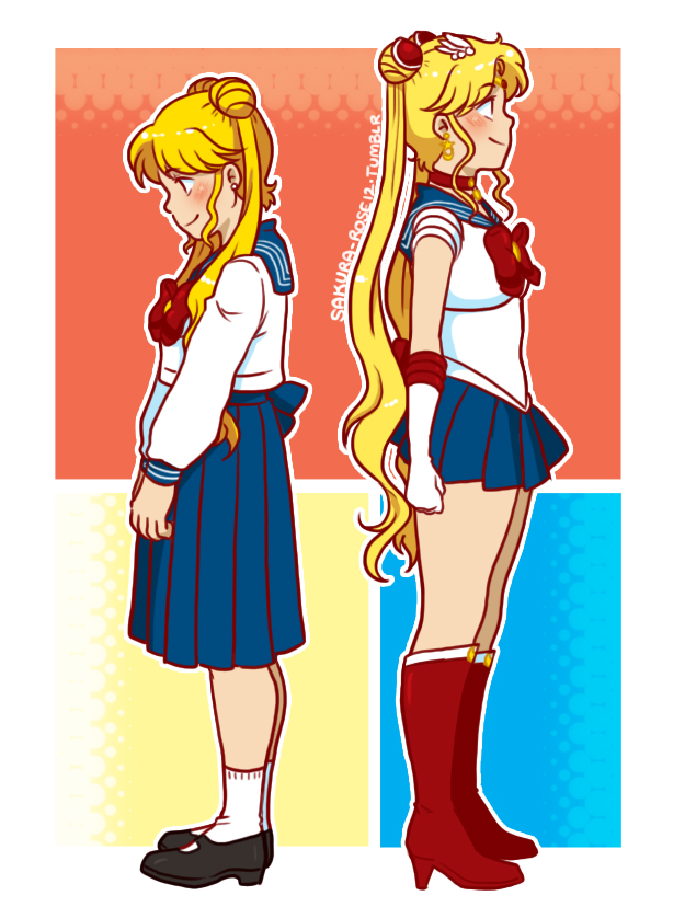 tsukino usagi and sailor moon (bishoujo senshi sailor moon and 1 more) drawn by sakurarose12