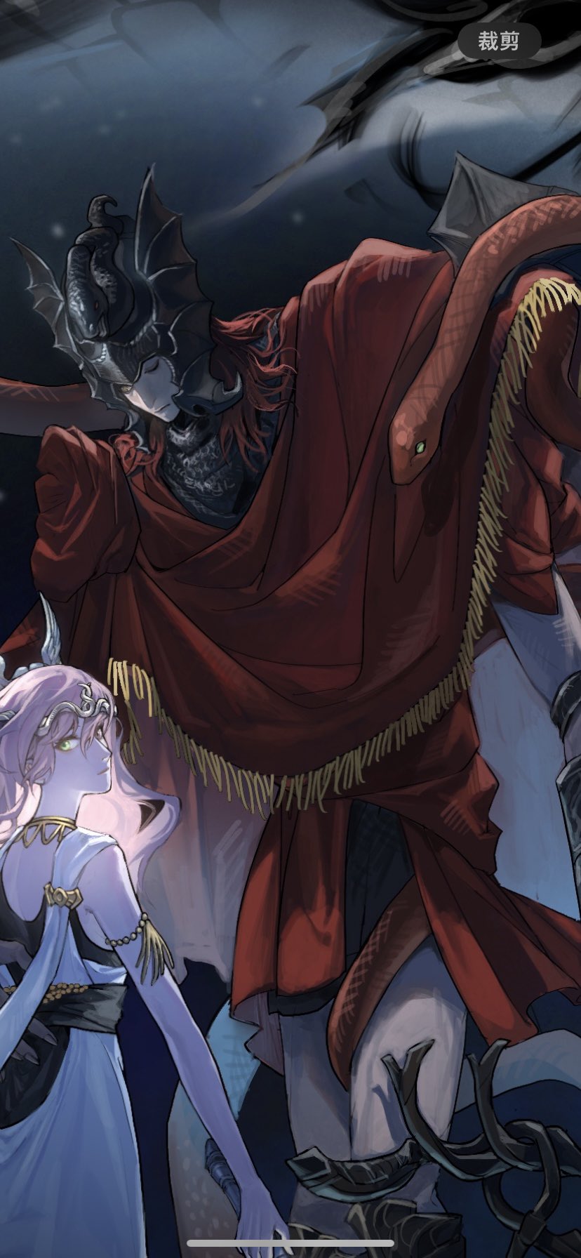 tarnished and messmer the impaler (elden ring and 1 more) drawn by tworain_w