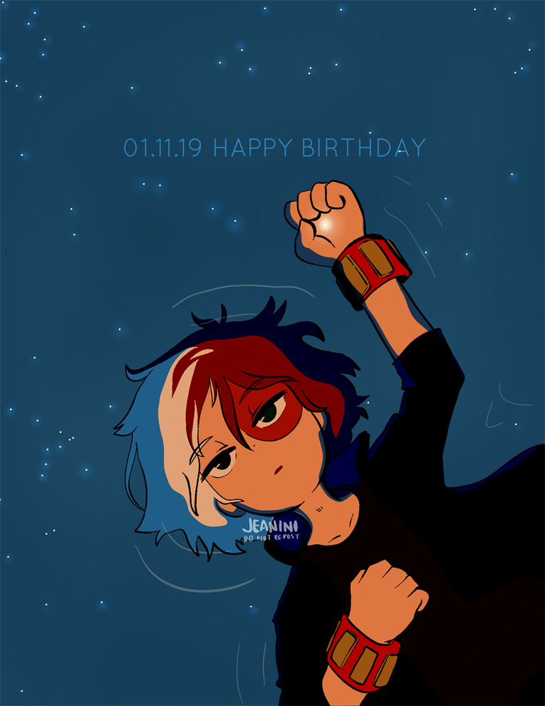 todoroki shoto (boku no hero academia) drawn by jeanini