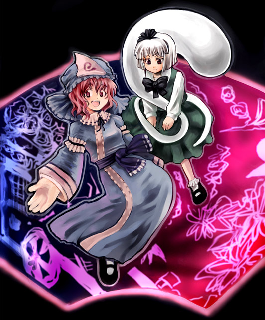 konpaku youmu and saigyouji yuyuko (touhou) drawn by tako_(plastic_protein)