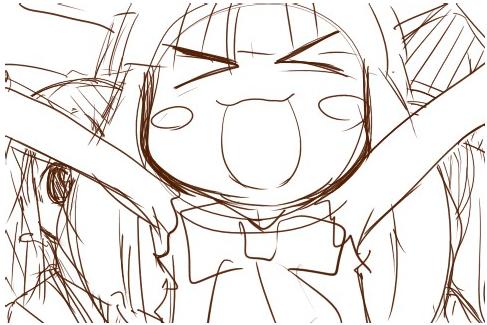 hakurei reimu, kirisame marisa, and ibuki suika (touhou) drawn by morino_harifu