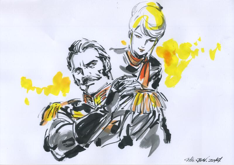 ramba ral and crowley hamon (gundam) drawn by hayama_jun'ichi