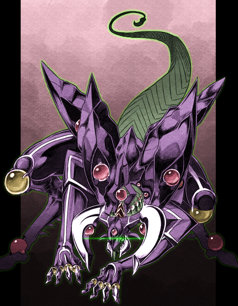 starving venom fusion dragon (yu-gi-oh! and 1 more) drawn by rokusuke_(6suke_ver_6)