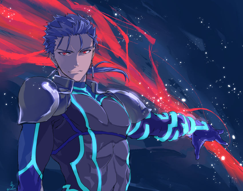 cu chulainn (fate and 1 more) drawn by iz_izhara