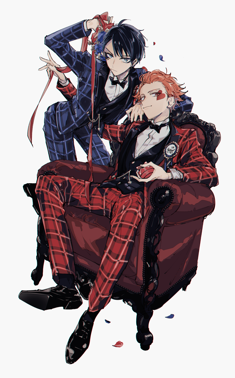 ace trappola and deuce spade (twisted wonderland) drawn by ayano_(katou)