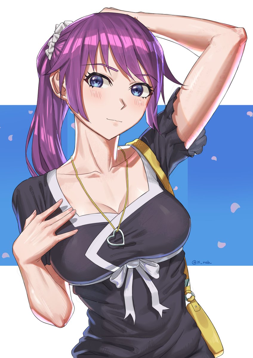 senjougahara hitagi (monogatari and 1 more) drawn by kan_(k_rab)