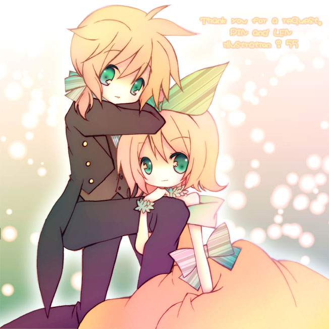 kagamine rin and kagamine len (vocaloid) drawn by keimari1980
