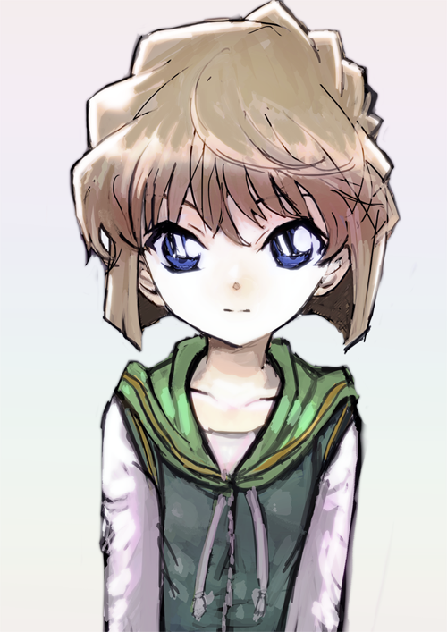 haibara ai (meitantei conan) drawn by gaihan_umeboshi_mitchell