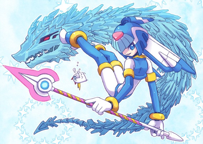 fairy leviathan (mega man and 2 more) drawn by nasu_(roda_de_estrela)