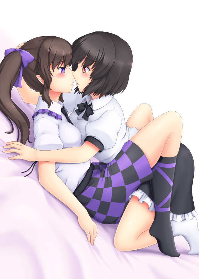 shameimaru aya and himekaidou hatate (touhou) drawn by isaki_(gomi)