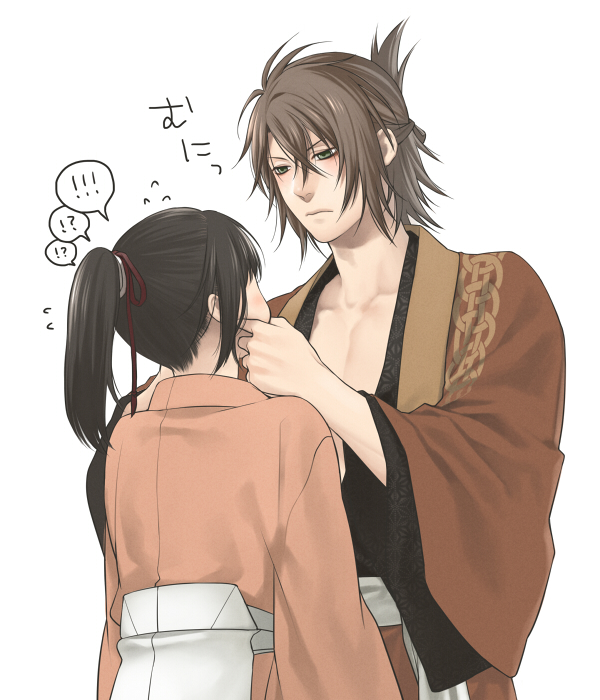 yukimura chizuru and okita souji (hakuouki shinsengumi kitan) drawn by minato_(robin)