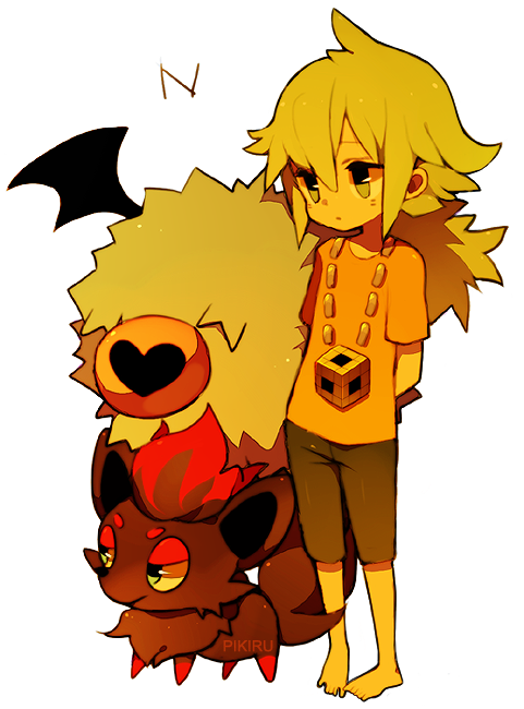 n, zorua, and woobat (pokemon and 1 more) drawn by pikiru