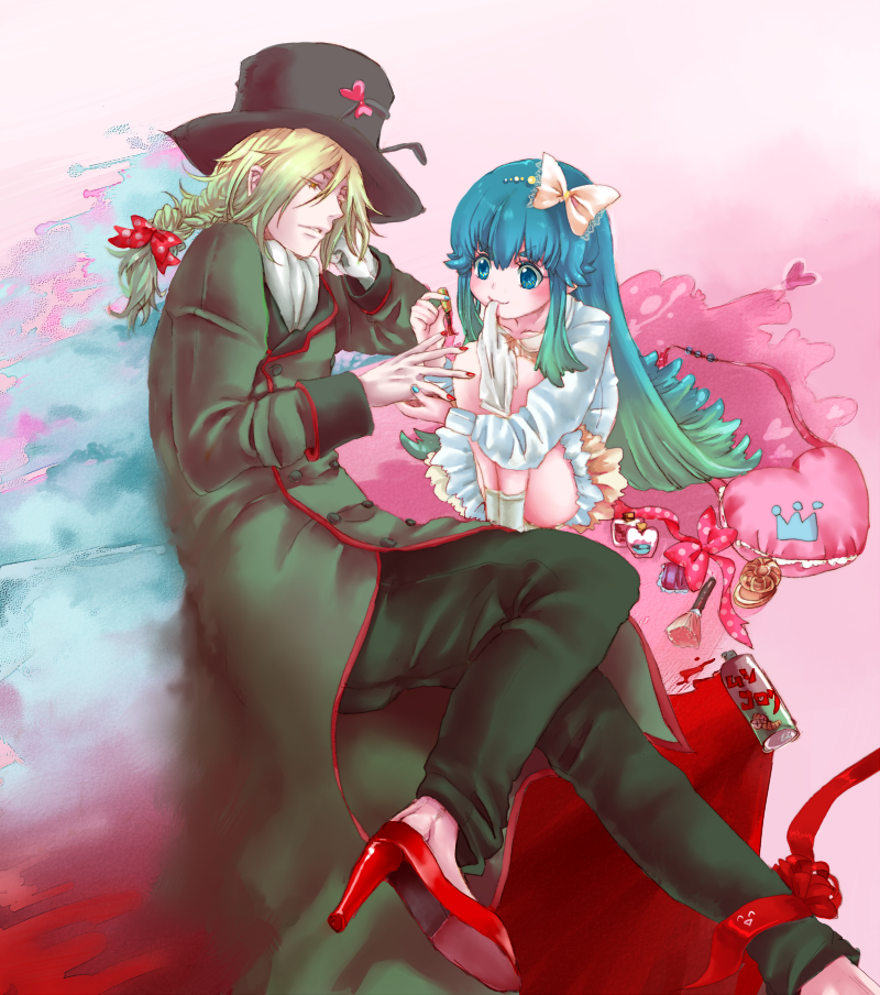 shirayuki hime and namakeruda (precure and 1 more) drawn by mirrrrr