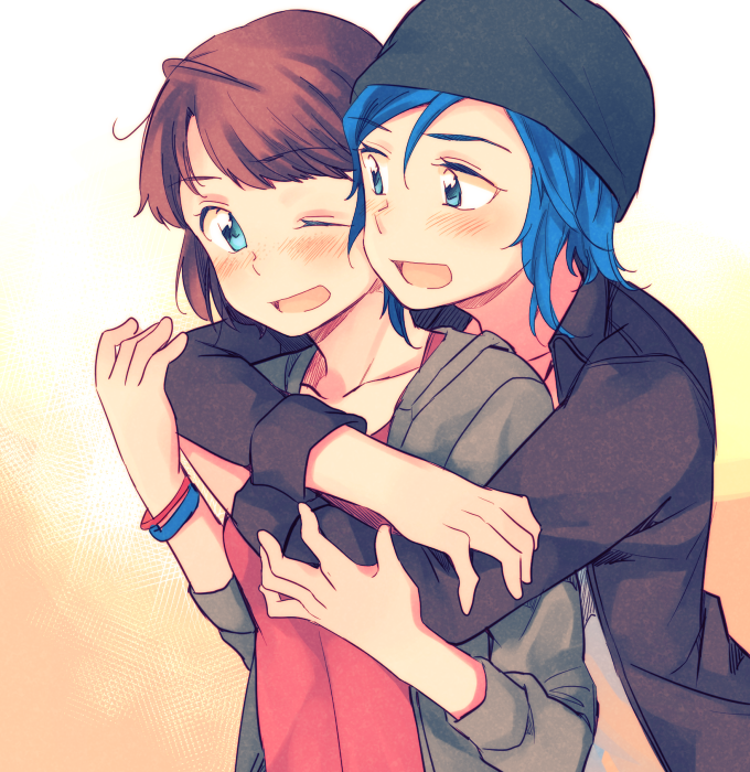 chloe price and max caulfield (life is strange and 1 more) drawn by hachiko_(hati12)