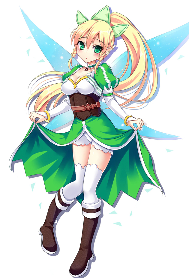 leafa (sword art online) drawn by milkshakework