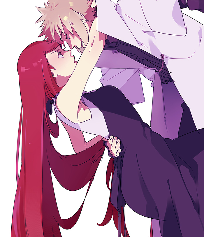 uzumaki kushina and namikaze minato (naruto) drawn by i_(kaiyou)