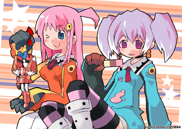 nono, tycho science, and quatre vingt-sept (top wo nerae! and 1 more) drawn by kuma_jet