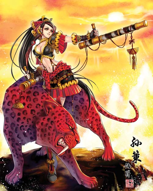 sun ce (shin sangoku musou and 1 more) drawn by shiyue_tiangong