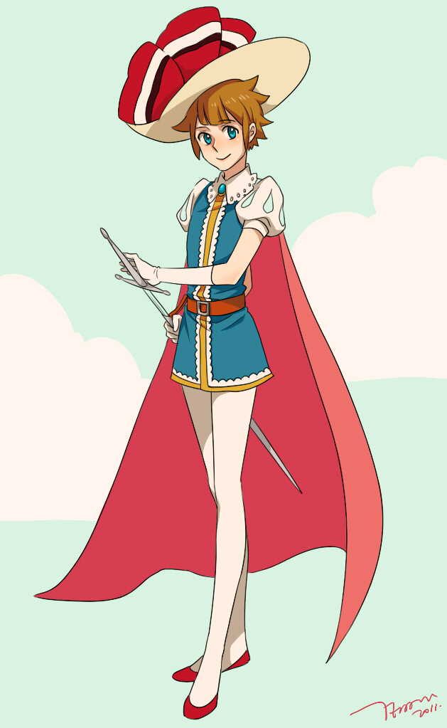 tachimukai yuuki and princess sapphire (inazuma eleven and 1 more) drawn by temari114